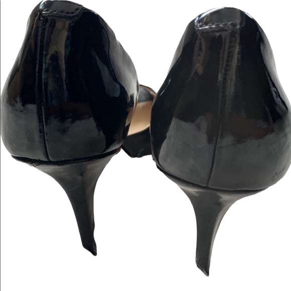 Black Jessica Simpson Peep Toe Patent Leather Heel - Picture 7 of 8